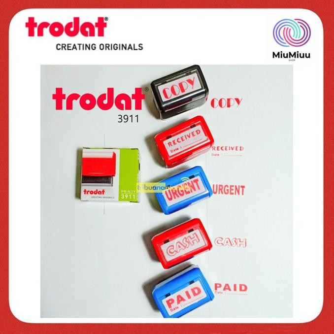 

Sale Stempel Siap Pakai Trodat 3911 Tulisan Lunas Paid 38 X 14 Mm