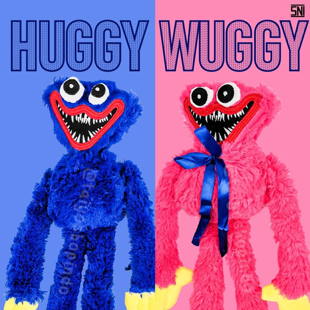 VIRAL TAIYO Mainan Anak Boneka Huggy Wuggy 40cm Stuffed Plush Doll Viral Do86