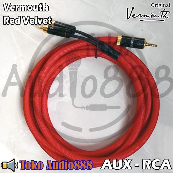 readyyy... kabel mini aux to rca vermouth red velvet high end mini aux to rca