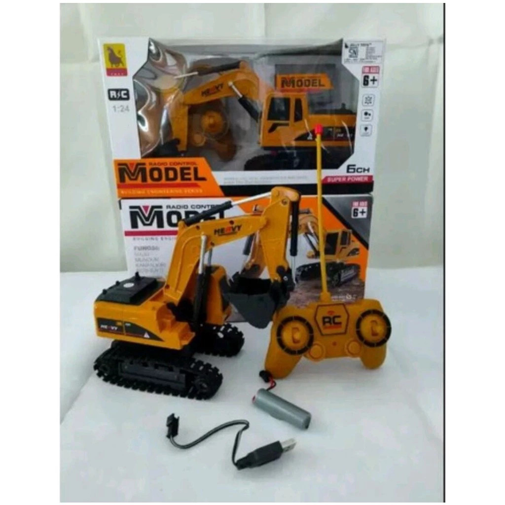 Remote Control Excavator 6 Channel RC Excavator Remote Control Beko Konstruksi Alat Berat Murah