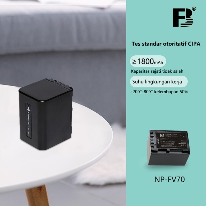 PROMO FB Baterai NP-FV70 for Sony FDR-AX700 HDR-CX450 AX60 AX40 AXP55 AX100E PJ675 DEV-50 kamera