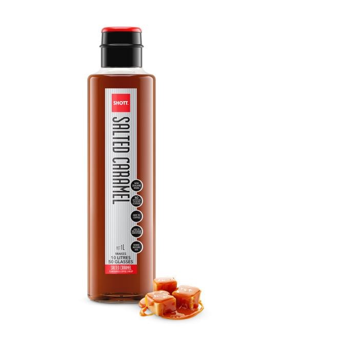 

Sirup Rasa Salted Caramel Merk SHOTT 1000mL - Karamel Dikit Asin