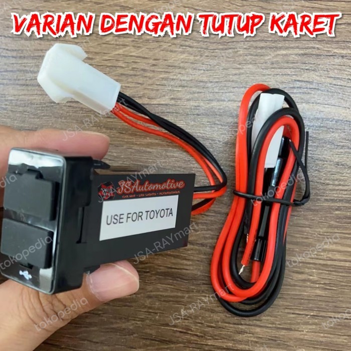 Terlaris Slot Charger 2 port USB 2.1A Mobil TOYOTA (kompatibel Innova Reborn) SALE