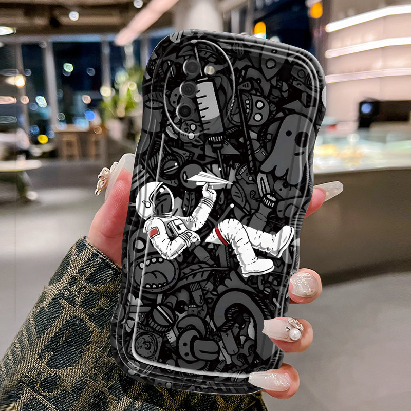 Casing Hp Untuk Samsung Galaxy A03s A02s M02s F02s Case Casing pola Astronot NASA Kasing HP Cesing S