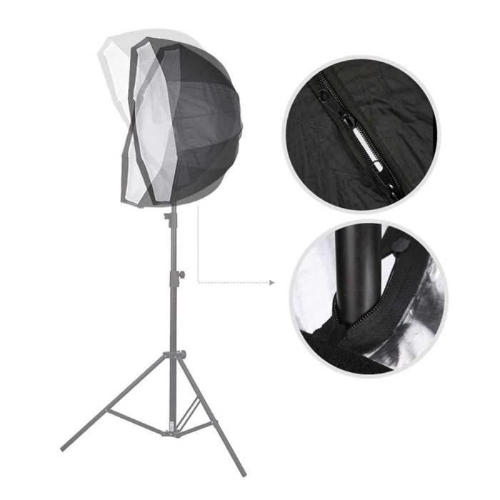 Payung Octagon Softbox Reflektor Flash Speedlight 80Cm (Oem)