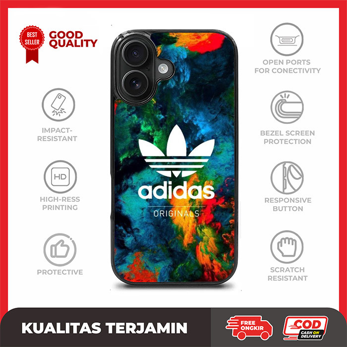 Casing Case Custom iPhone 16 15 14 13 12 11 XR XS X 8 7 6 5 Pro Max Mini Plus SE 4 Adidas W8918 Hard