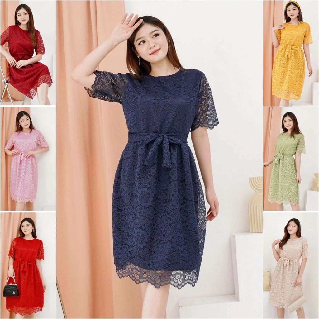 Dres Wanita Maxi Drees Natal Korean Style Gaun Perempuan Elegan Kekinian Fashion Pesta Pernikahan Ko