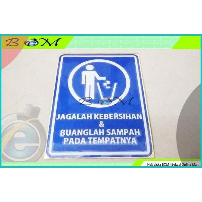 

sticker stiker tulisan cutting gambar jagalah kebersihan buanglah 140