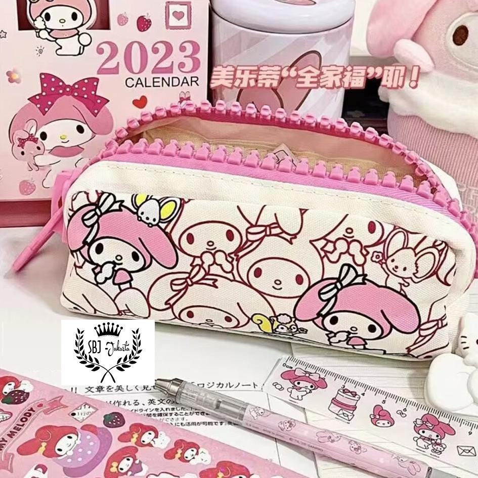 

ORIGINAL Tempat Pensil Kotak pensil Softcase kanvas Toy Story Sanrio My melody Pochacco resleting besar ad-56