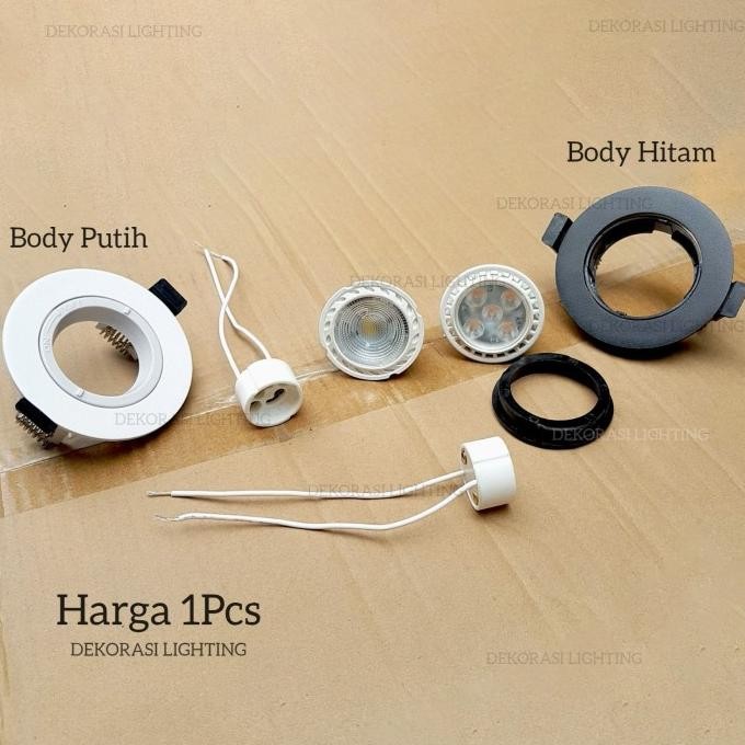 READY STOCK LAMPU DOWNLIGHT LED FITING GU10 RUMAH HOUSING BAHAN ALUMINIUM INBOW 