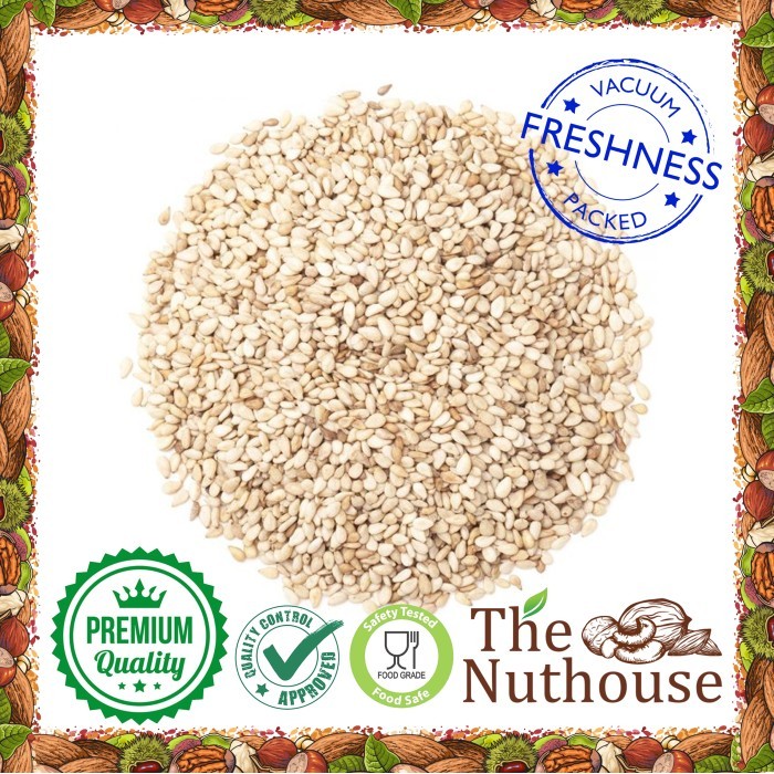 

Terlaris 1kg White Sesame Seeds Roasted / Biji Wijen Putih Sangrai [Premium] SALE