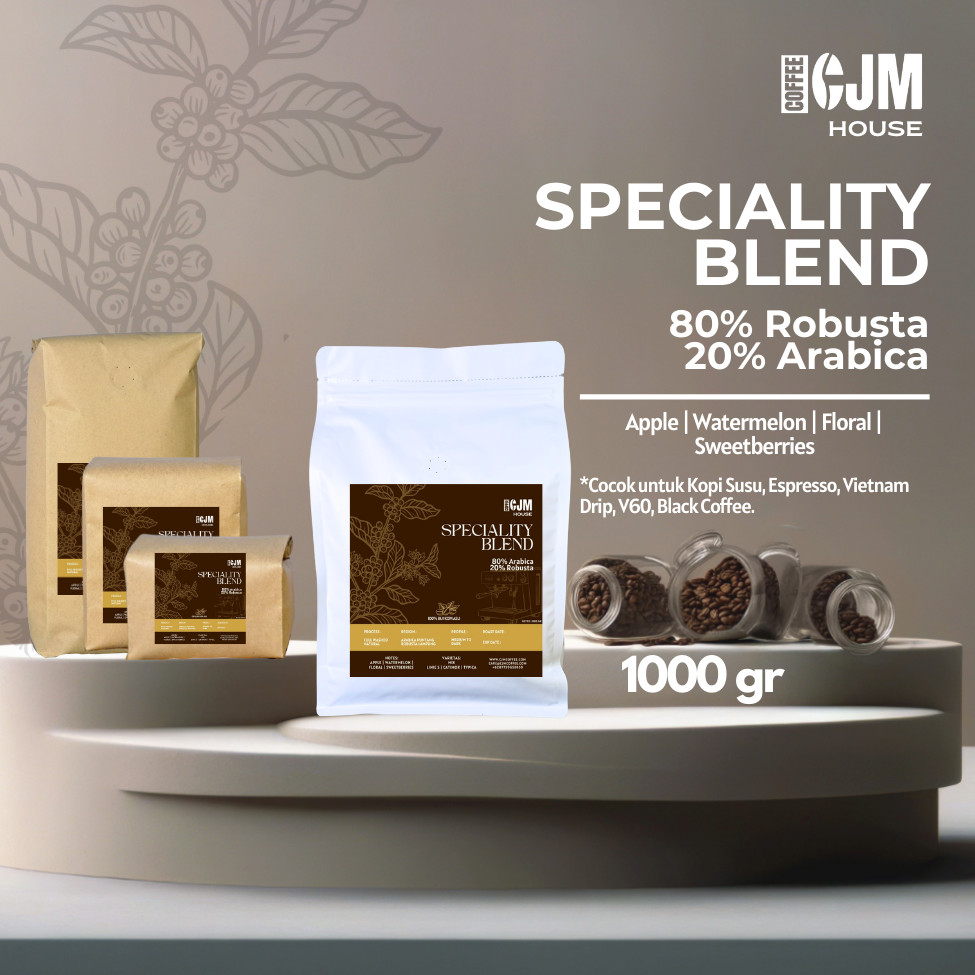 

1Kg 80% Robusta 20% Arabika | CJM Coffee House | Kopi Premium Asli | House Blend LampungXPuntang