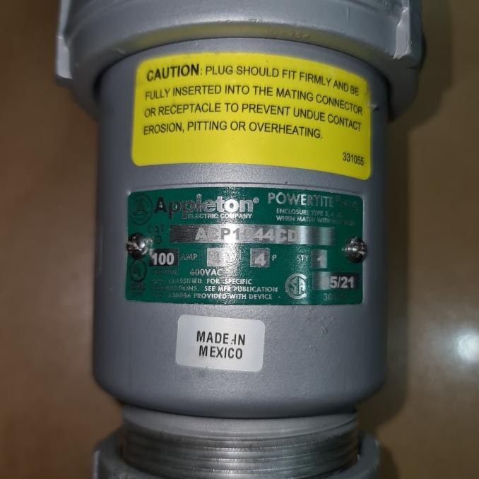 [ R.A.B ] Appleton Powertite Plug 100A 4W 4P Acp1044Cd Acp1044 Cd 1044Cd 1044