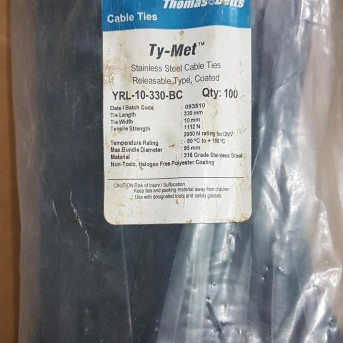 

[ R.A.B ] Thomas&Betts Coated Stainless Steel Cable Tie Yrl-10-330-Bc Releasable