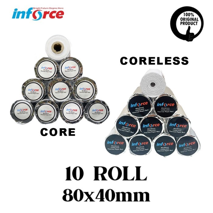 

Terlaris KERTAS THERMAL 80X40 MM INFORCE PAPER ROLL 10 STRUK NOTA TERMAL 80 40 SALE