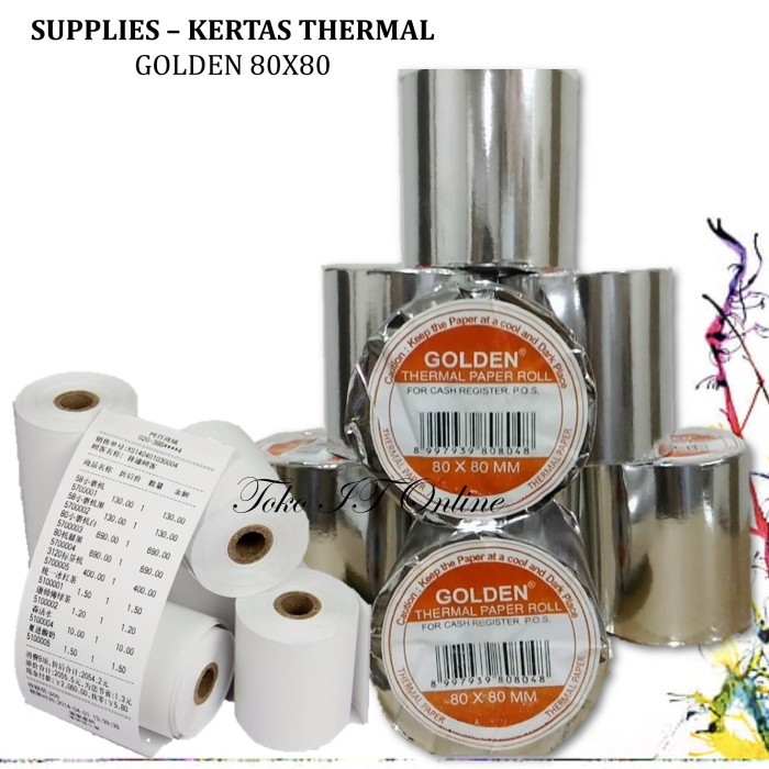 

Terlaris PAKET 10 ROLL KERTAS KASIR THERMAL 80mm GOLDEN 80 X 80 GOLDEN 80X80 SALE