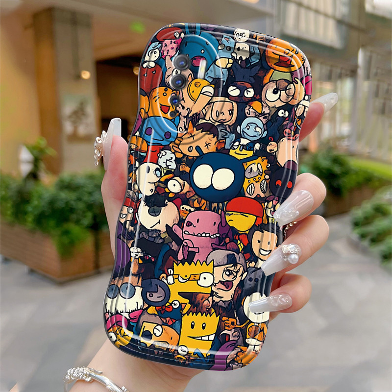 Casing Hp Untuk OPPO Reno 3 4G A91 F15 Case Casing HP pola kartun karakter Kasing Softcase Silikon K