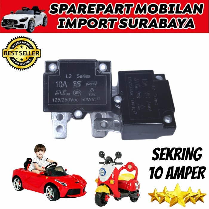 Terlaris SEKRING 10 AMPER MOBIL MOBILAN AKI MAINAN ANAK 12 VOLT 6 VOLT PLIKO SALE