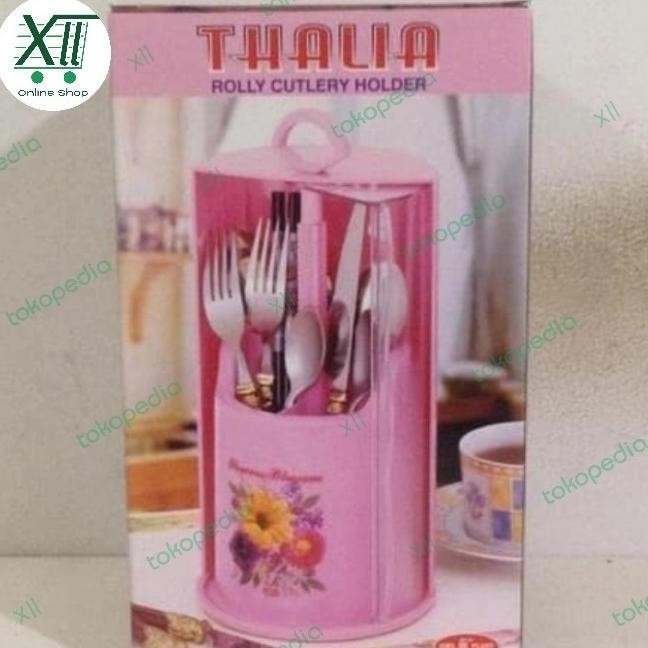 Thalia Tch003 Owl Plast Tempat Sendok Alat Makan Rolly Cutlery Holder
