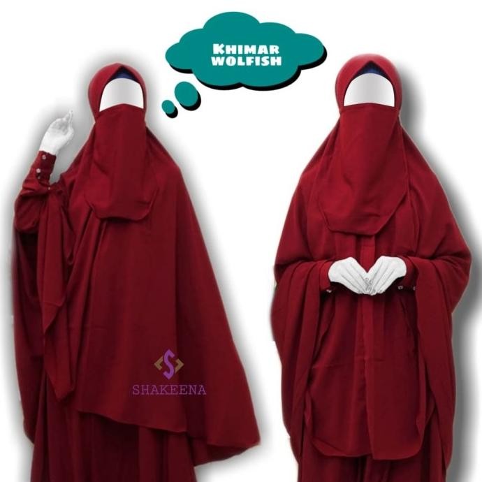 Jilbab wolfis jumbo/Hijab wolfis jumbo cadar HT