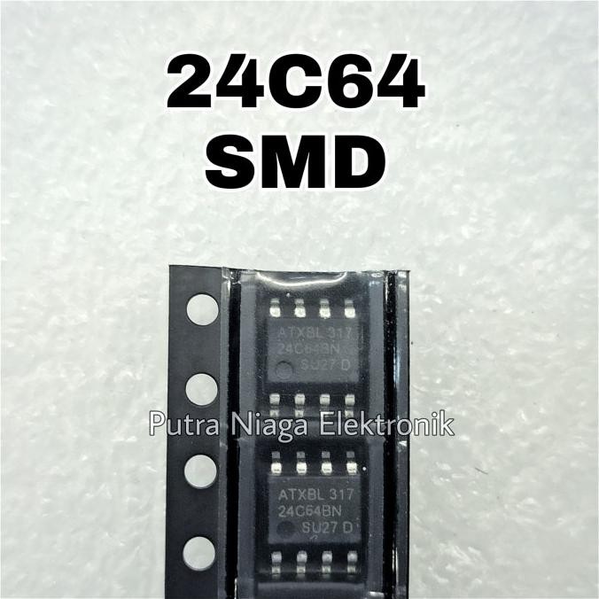 Diskon ic 24C64 SMD SOP 8 24C64BN / 24C64N / AT24C64 Eeprom Memory 64Kbit putr4n dijamin