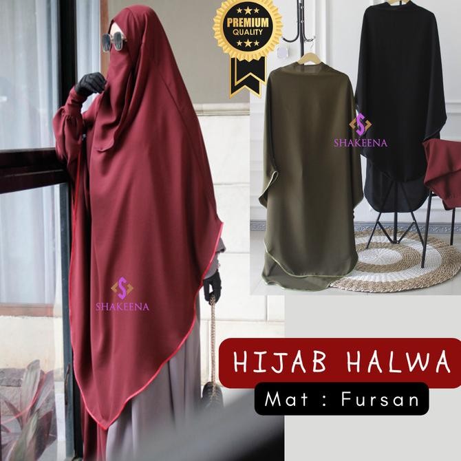 Hijab Fursan Syari Premium terbaru  - Khimar syari fursan free cadar HT
