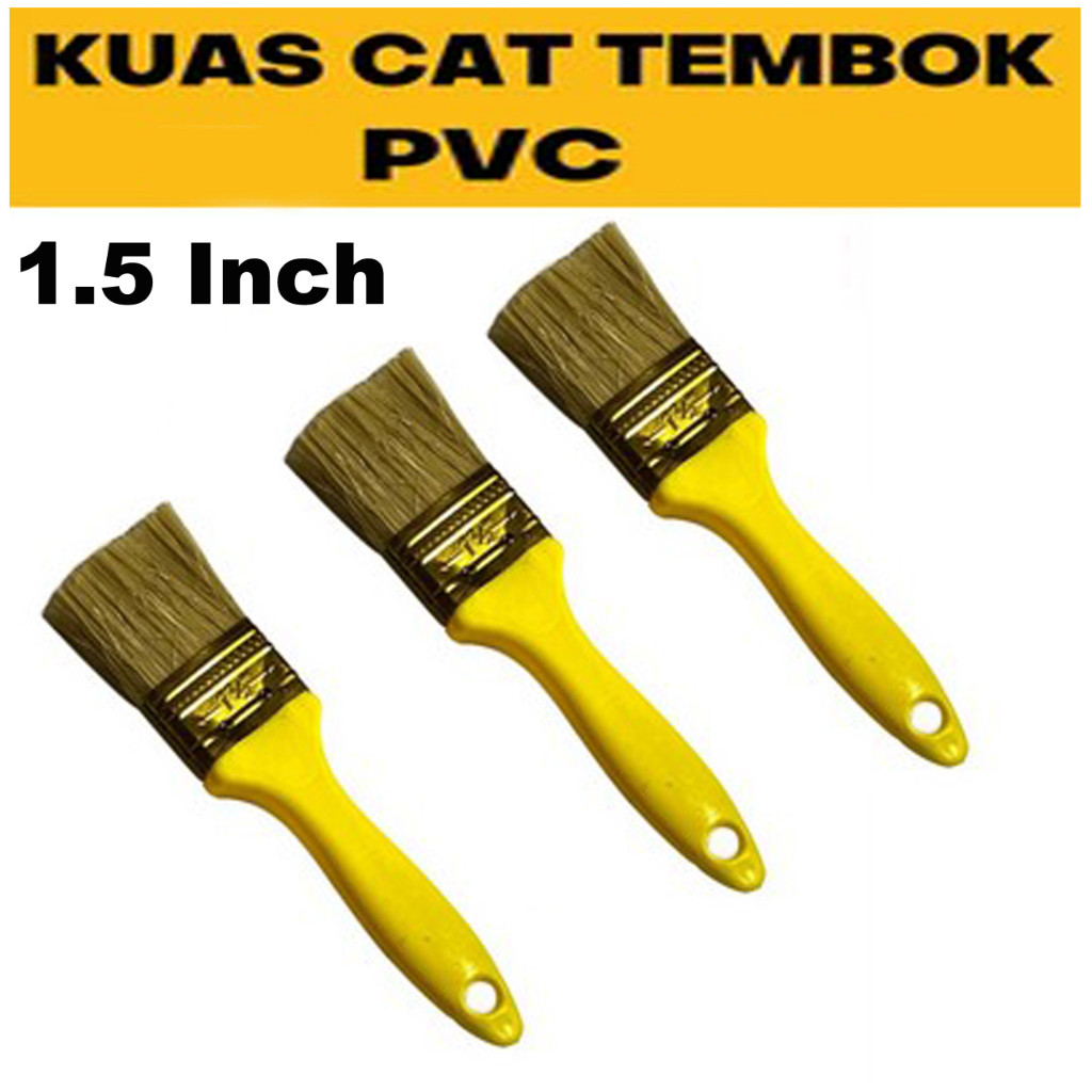 

Kuas Koas Cat Tembok Dinding Serbaguna gagang PVC Ukuran 1.5 1 1/2 inch