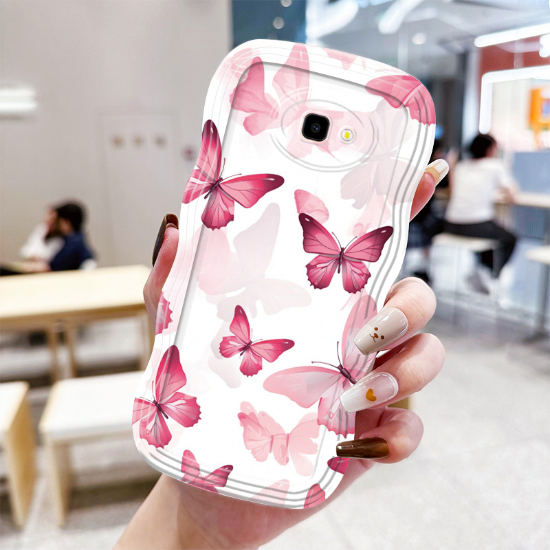 Casing Hp Untuk Samsung Galaxy J4 Plus 2018 J4 Prime Case Casing Softcase kupu merah HP Kesing pelin