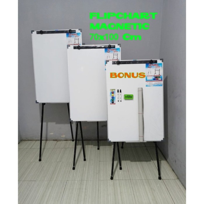 

PROMO! Flipchart magnetic Daiki uk 70x100 Cm Bonus Spidol Penghapus Kertas