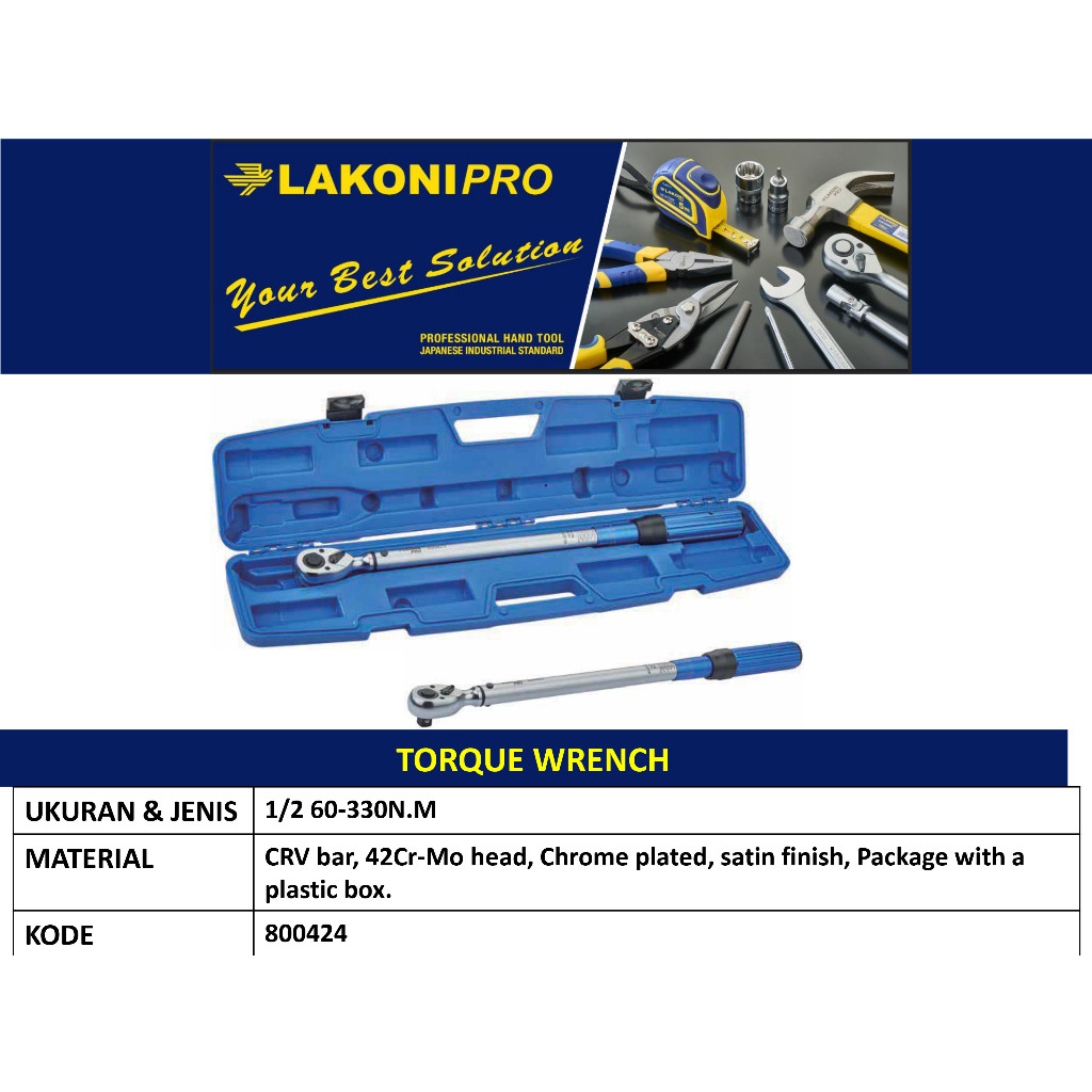 READY Kunci Torsi Torque 1/2 Wrench Lakoni Pro Jetjo Tools