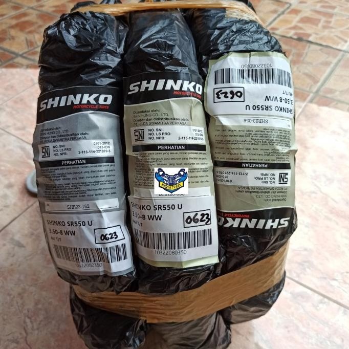 Ban Vespa. Shinko Sr550 White Wall 3.50 Ring 8. New 2019 Premium