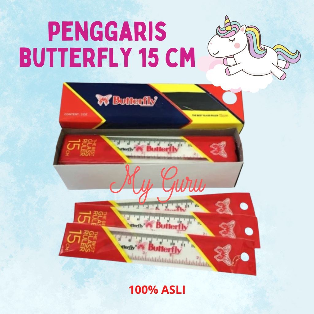 

[PCS] PENGGARIS / GARISAN 15 CM BUTTERFLY