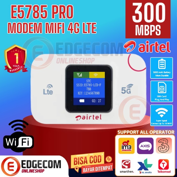 MODEM MIFI E5785 PRO AIRTEL WIFI 4G LTE SUPPORT ALL OPERATOR 3000MAH