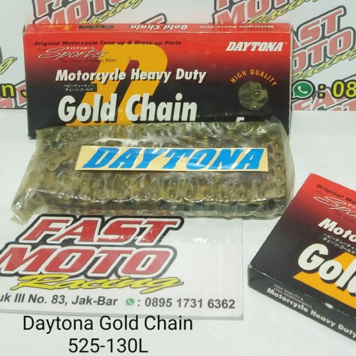 RANTAI 525 - 130 L DAYTONA GOLD MADE IN JAPAN