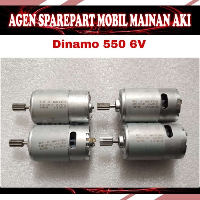DINAMO TYPE 550 (BESAR) 6VOLT 13.000RPM, 15.000RPM, 18.000RPM,