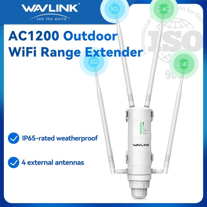 WAVLINK AC1200 ROUTER EXTENDER JANGKAUAN WIFI TAHAN AIR LUAR RUANGAN