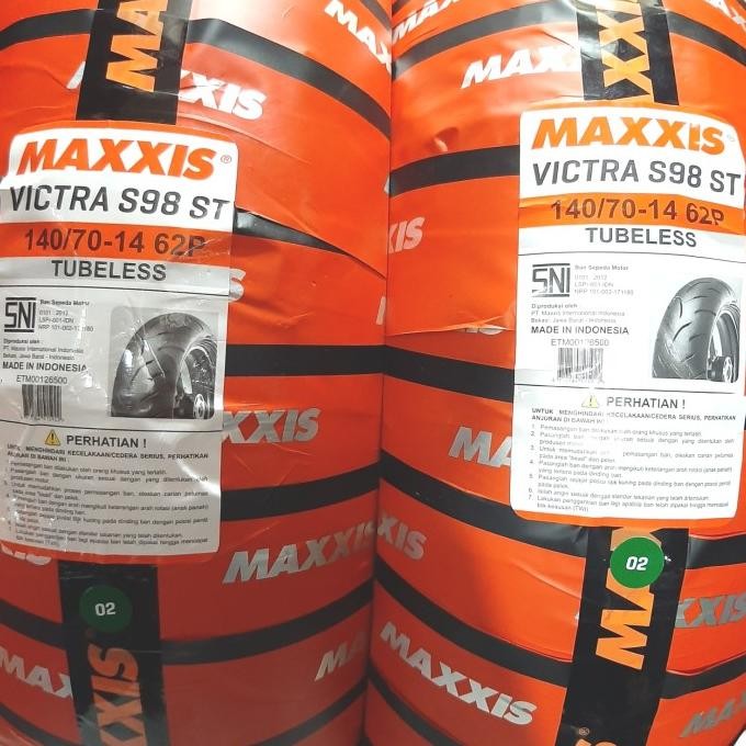 Siap Kirim Ban Tubeless Ban Belakang Aerox 155 Maxxis Victra S98 140 / 70 - 14