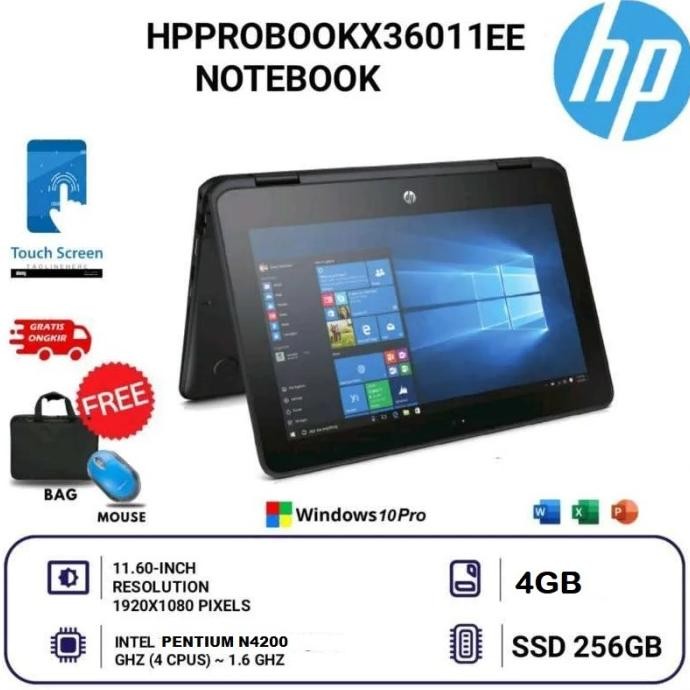 Tersedia Hp X360 Notebook Celeron N4200 Touchscreen Laptop 2 In 1