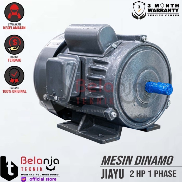JIAYU MESIN PENGGERAK DINAMO 2 HP 1 PHASE 4 POLE ELEKTRO MOTOR 2HP