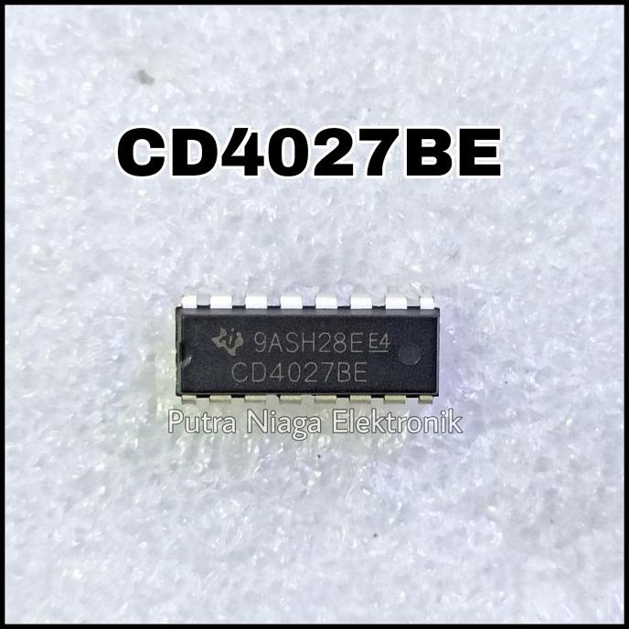 Baru ic CD4027BE Dip 16 pin CD4027 / TC4027 / HEF4027 / HCF4027 putr4n