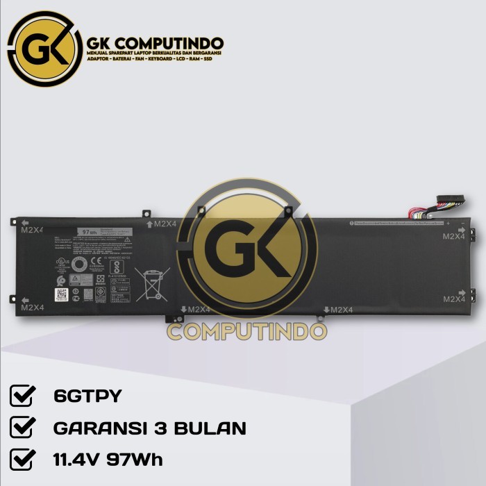Baterai Dell Precision 5520 5530 XPS 15 9560 9570 6GTPY 06GTPY