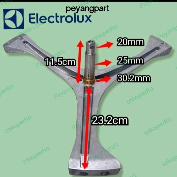 SPIDER SEGITIGA MESIN CUCI ELECTROLUX EWF 10741, EWF 10751,EWF 12732,