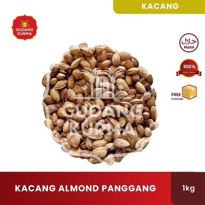 

Kacang Almond Panggang Kulit Roasted Almond Skin 1Kg