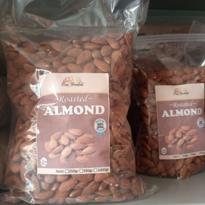 

kacang almond kupas panggang 1kg