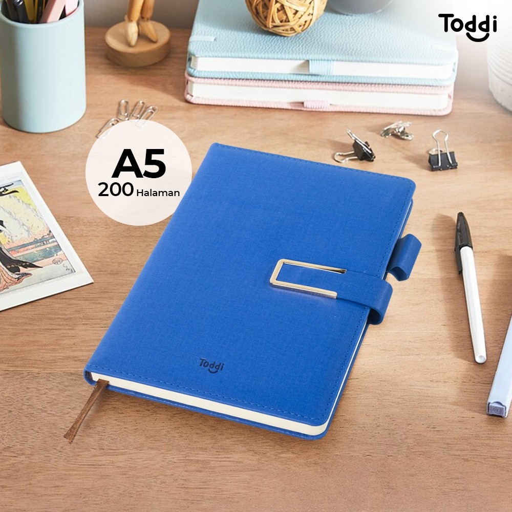 

GYN-502 LemonBest Buku Catatan Kerja Cover Kulit Kertas A5 - Blue
