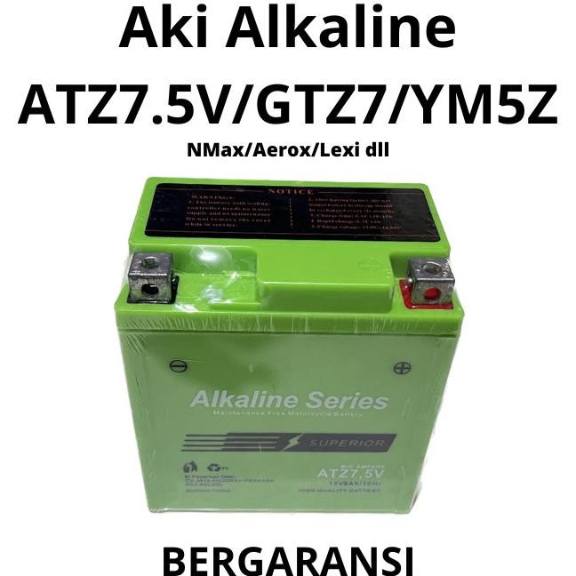 Aki Motor Alkaline Atz7.5V Gtz7 Ym5Z 12V 8Ah Nmax Lexi