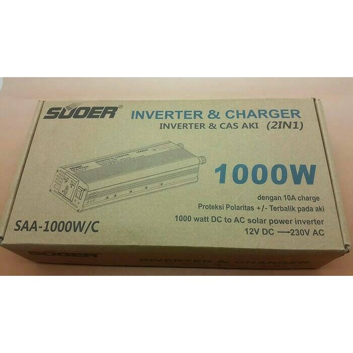BISA GOSEND POWER INVERTER 1000 WATT 12V WITH CHARGER AKI