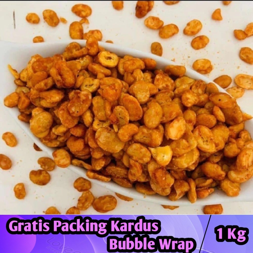 

[1Kg] Kacang Koro Pedas / Kacang Merci Kupas Balado - Iqorni Snack makanan ringan snack kiloan