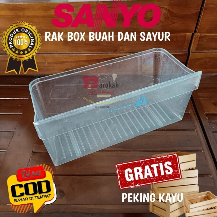 NEW RAK BOX SAYUR DAN BUAH KULKAS SANYO TYPE LAMA KULKAS 1 PINTU DAN 2 PINTU ORIGINAL BEKAS