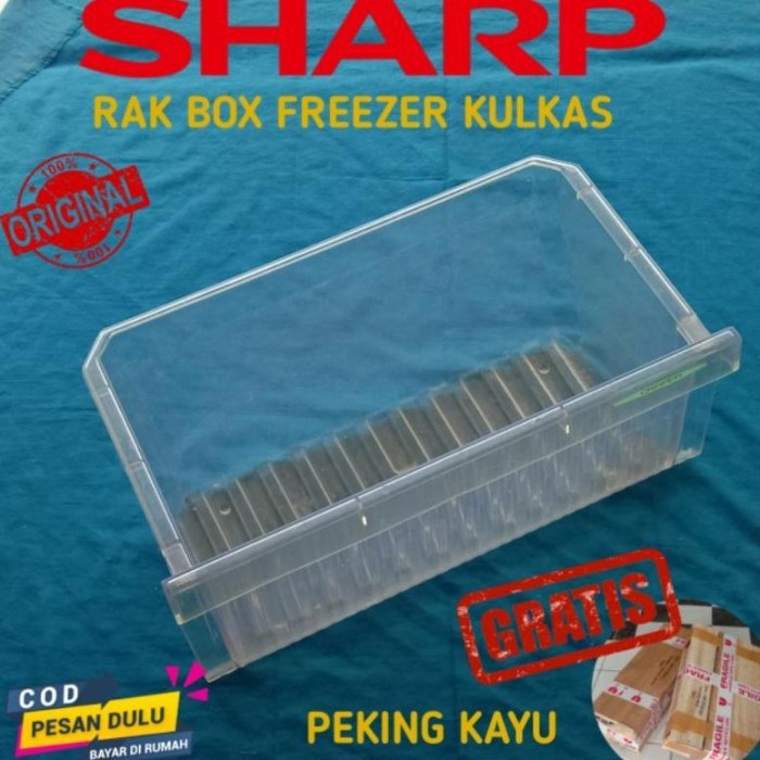 RAK BOX SAYUR DAN BUAH KULKAS SHARP FREEZER 1 PINTU ORIGINAL